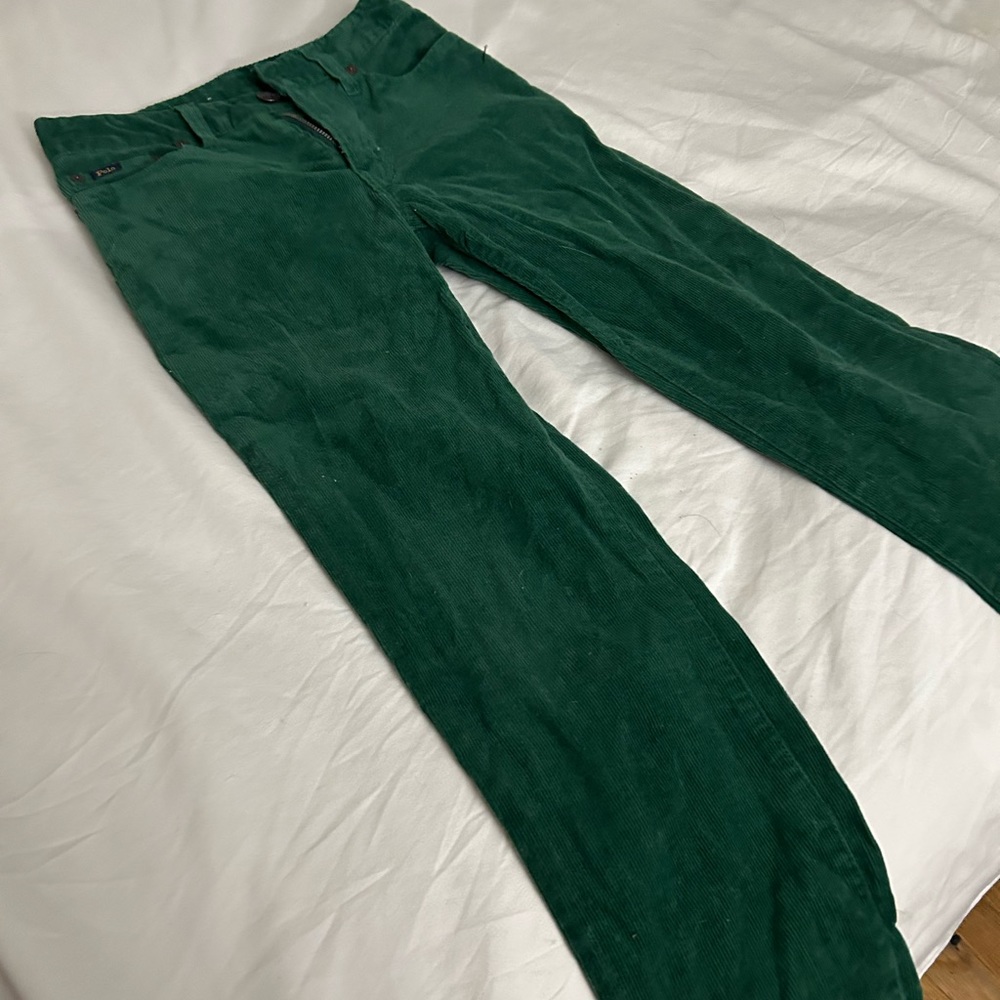 Boys, size 8. Ralph Lauren Hunter green corduroy pants. Worn ONE time.